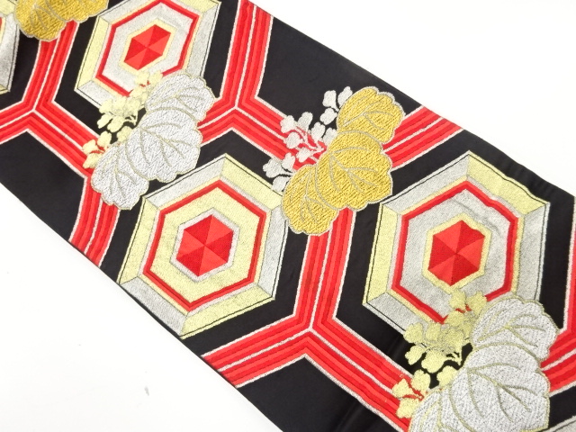 JAPANESE KIMONO / ANTIQUE FUKURO OBI / WOVEN KIKKO & PAULOWNIA
